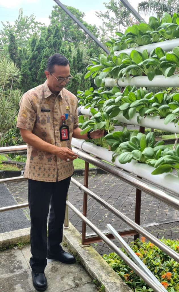 TINGKATKAN PELAYANAN DIPERPA BADUNG PUNYA TAMAN EDUKASI HIDROPONIK